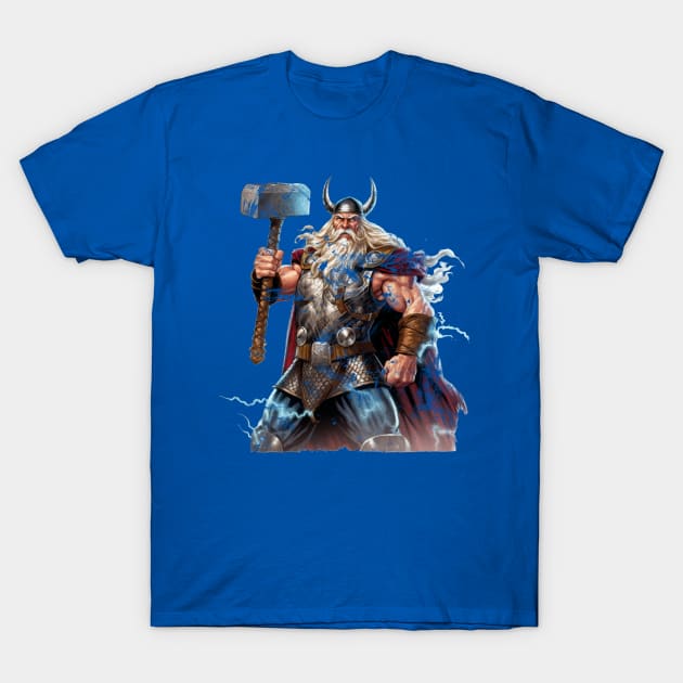 Thor, god of Thunder graphic design t-shirt T-Shirt by Graphic Glory Art